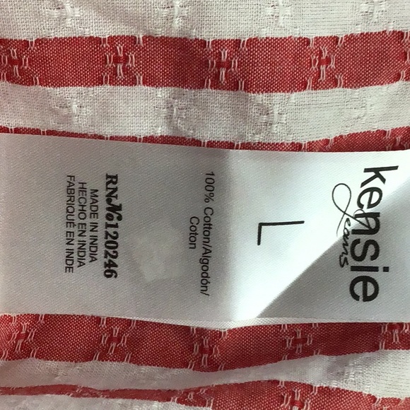 Adorable sleeveless stripe top with fringe, L - Picture 3 of 4